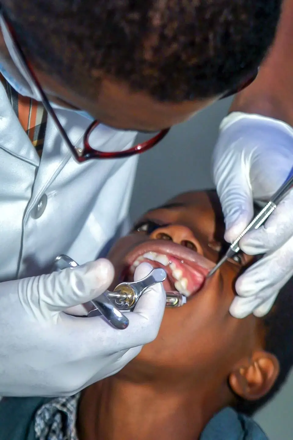 Child being treated